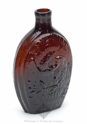 Masonic Arch And Emblems - Eagle And "Zanesville / Ohio / J. Shepard & Co." Historical Flask, GIV-32
