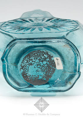 "M'Carty & Torreyson / Manufacturers / Wellsburg, VA," - Sunburst Design Scroll Flask, GIX-48