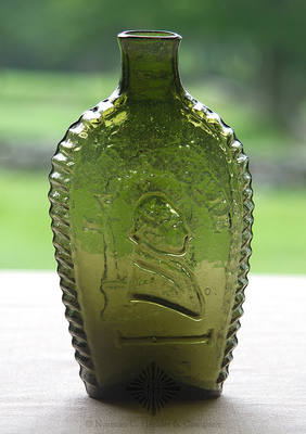 "Lafayette" And Bust - Masonic Arch And Emblems Portrait Flask, GI-84