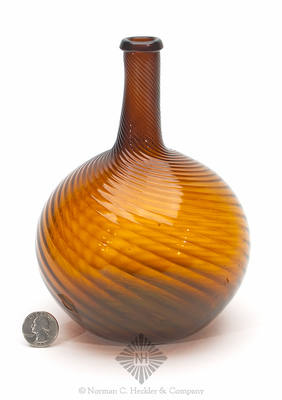 Pattern Molded Globular Bottle, Similar in form and construction to MW color plate V, #1