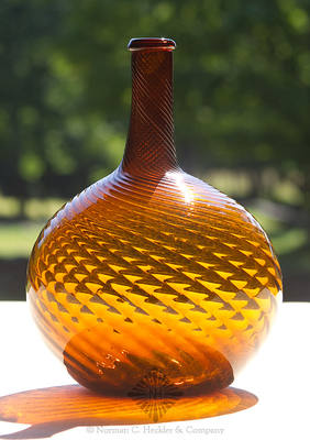 Pattern Molded Globular Bottle, Similar in form and construction to MW color plate V, #1