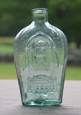 Masonic Arch And Emblems - Eagle And "NEG / Co" Historical Flask, GIV-27