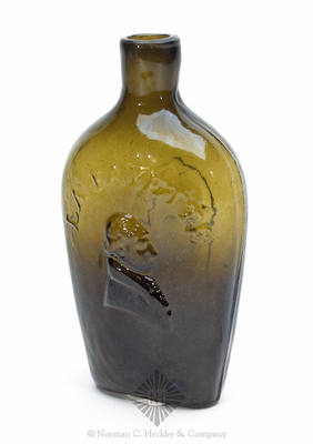 "Lafayette" And Bust - Masonic Arch And Emblems Portrait Flask, GI-88