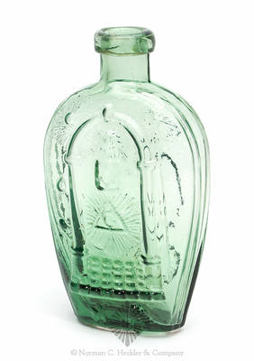 Masonic Arch And Emblems - Eagle And "J.K / B." Historical Flask, GIV-3
