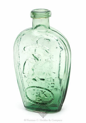 Masonic Arch And Emblems - Eagle And "J.K / B." Historical Flask, GIV-3