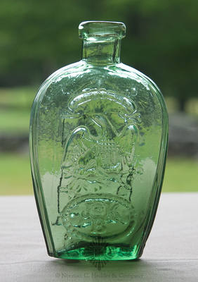 Masonic Arch And Emblems - Eagle And "J.K / B." Historical Flask, GIV-3
