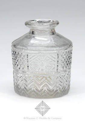 Blown Three Mold Inkwell, GIII-25 and C #1216
