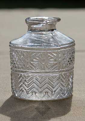 Blown Three Mold Inkwell, GIII-25 and C #1216