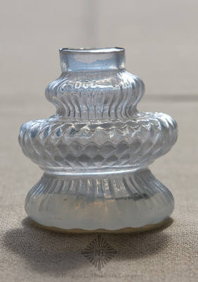 Blown Three Mold Inkwell, GII-18, similar in form and construction to C #1209