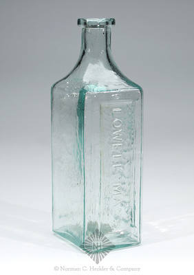 "G.W. Stone's / Liquid / Cathartic & / Family Physic / Lowell Mass." Medicine Bottle, Similar to H #1909