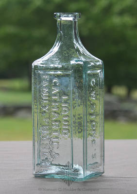 "G.W. Stone's / Liquid / Cathartic & / Family Physic / Lowell Mass." Medicine Bottle, Similar to H #1909
