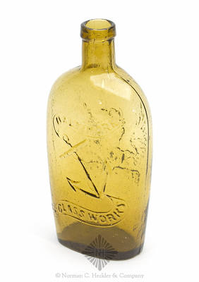 "Baltimore / Glass Works" And Anchor - Phoenix And "Resurgam" Pictorial Flask, GXIII-53