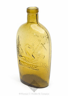 "Baltimore / Glass Works" And Anchor - Phoenix And "Resurgam" Pictorial Flask, GXIII-53