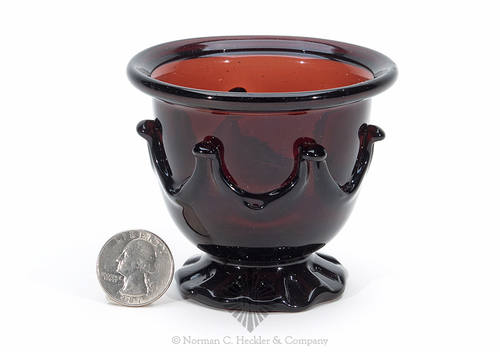 Freeblown Lily Pad Salt Cellar, Exact item pictured in McK plate 17, #2