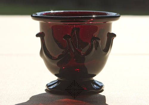Freeblown Lily Pad Salt Cellar, Exact item pictured in McK plate 17, #2