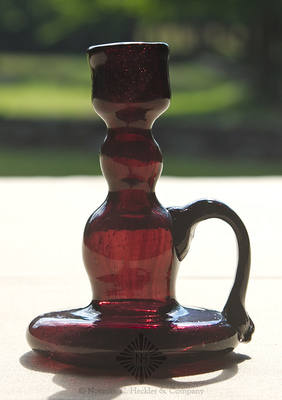Freeblown Handled Candlestick