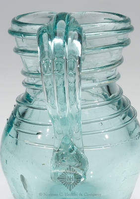 Freeblown Pitcher, Similar construction to this style of glass product, McK plate 69