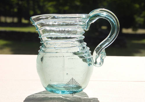 Freeblown Pitcher, Similar construction to this style of glass product, McK plate 69