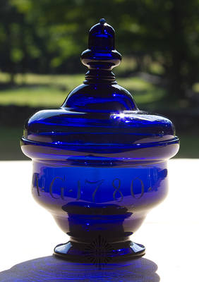 "A. G. 1780" Freeblown Covered Sugar Bowl