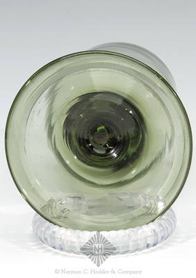 Freeblown Drinking Vessel, Similar examples of freeblown wine glass forms from bottle glass are noted in McK plate 12