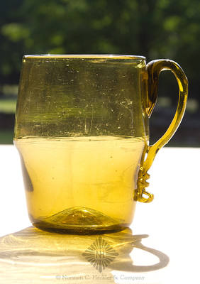 Freeblown Handled Drinking Vessel, Form similar to TH plate 3, #3