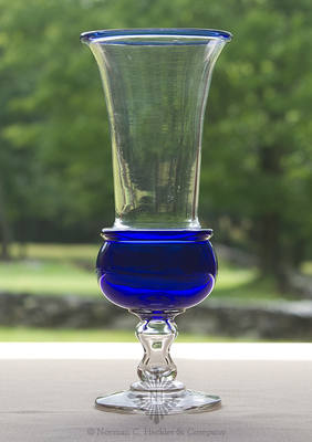 Freeblown Vase, Similar in form and construction to PG plate 44, attributed to Thomas Bovard, glassblower