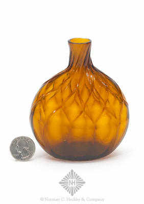 Pattern Molded Pocket Flask, Similar in form and construction to MW color plate VI, #6