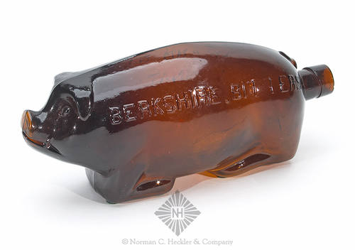 "Berkshire. Bitters" - "Amann & Co / Cincinnati. O" Figural Bitters Bottle, R/H #B-81.2