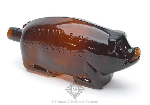 "Berkshire. Bitters" - "Amann & Co / Cincinnati. O" Figural Bitters Bottle, R/H #B-81.2