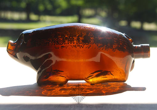 "Berkshire. Bitters" - "Amann & Co / Cincinnati. O" Figural Bitters Bottle, R/H #B-81.2
