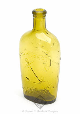 Eagle - Anchor And "New London / Glass Works" Historical Flask, GII-68