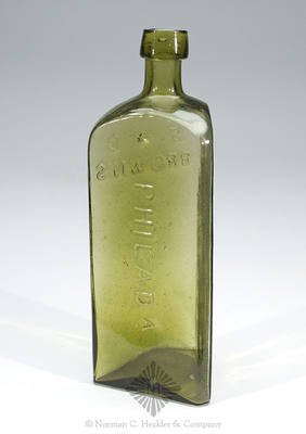 "S. (Star) C. / Brown's / Herb Bitters / Philada" Bitters Bottle, R/H #B-230