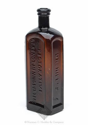 "Dr. Hill's / Restorative / Strengthening Bitters / Farmer. N.Y." Bitters Bottle, R/H #H-122