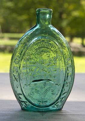 "Genl Lafayette" And Bust In Masonic Arch - Eagle Portrait Flask, GI-93