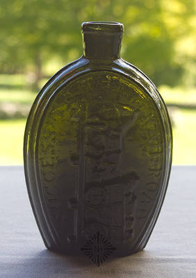 "Success To The Railroad" And Horse And Cart Historical Flask, GV-5