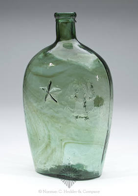Sheaf Of Wheat - Five Pointed Star Pictorial Flask, GXIII-38