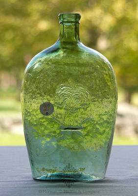 Sheaf Of Wheat - Five Pointed Star Pictorial Flask, GXIII-38