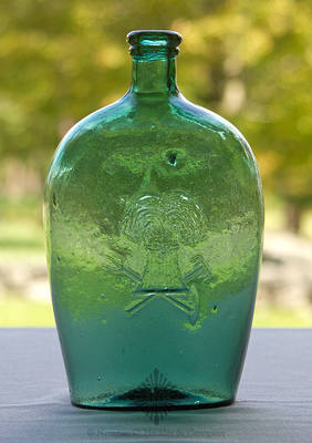 Sheaf Of Wheat - Five Pointed Star Pictorial Flask, GXIII-38