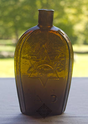 All Seeing Eye Masonic Historical Flask, GIV-43
