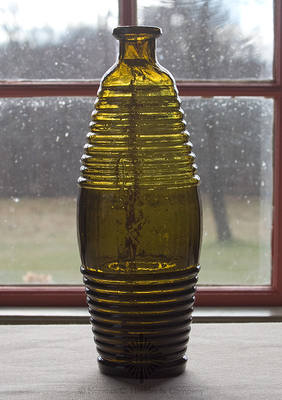 "Lancaster / Glass Works / Lancaster NY" Base Embossed Figural Whiskey Bottle, H #2043