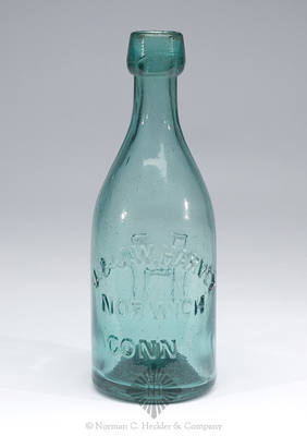 "J. & J.W. Harvey / Norwich / Conn." - "H" Soda Water Bottle, WB pg. 63 and 64