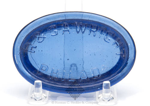 "R & G.A. Wright / Philada." Pressed Glass Jar Cover