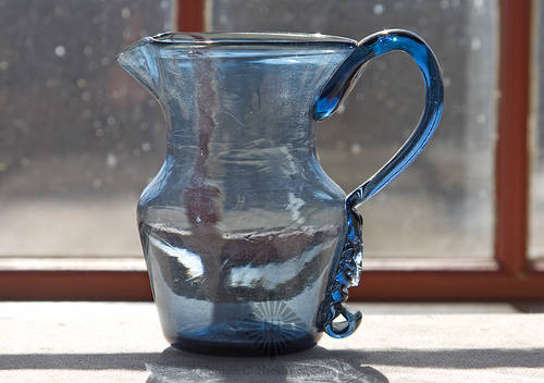 Freeblown Creamer, Similar in form and construction to McK plate 13, #4