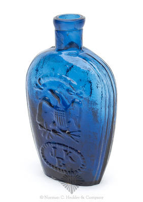 Masonic Arch And Emblems - Eagle And "J.K / B." Historical Flask, GIV-3