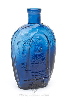 Masonic Arch And Emblems - Eagle And "J.K / B." Historical Flask, GIV-3