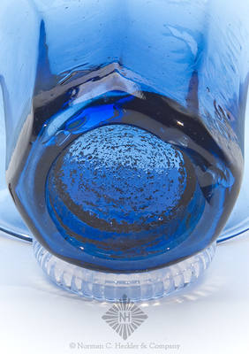 "J. Boardman & Co / New York / Mineral Waters / This Bottle / Is Never Sold" Soda Water Bottle Mold Glass Hat Whimsey