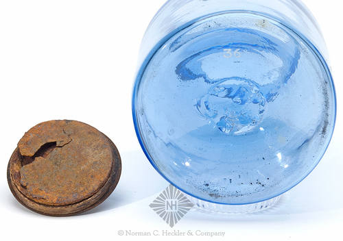 Freeblown Fruit Jar, Similar in form and construction to MW color plate VII, #4