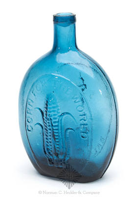 "Baltimore" And Monument - "Corn For The World" And Partially Husked Ear Of Corn Historical Flask, GVI-4