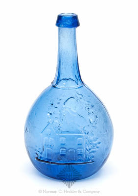 "Jenny Lind" And Bust - "Glass Work's / S. Huffsey" And Factory Portrait Calabash Flask, GI-99