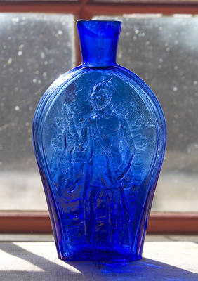 Hunter With Hare - Grape Vines Pictorial Flask, Similar to AG plate 306, #2